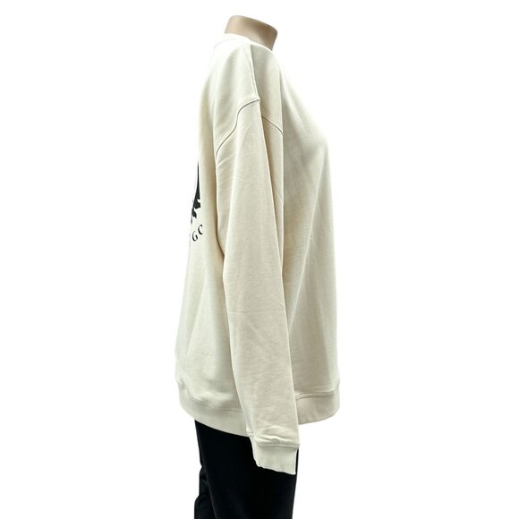 Ripcurl Run Swim Leisure Fleece Sweatshirt Long Sleeve Oversized Off White S NWT - Picture 13 of 16